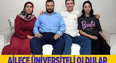 Ailece üniversiteli oldular