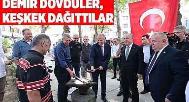 Demir dövdüler, keşkek dağıttılar