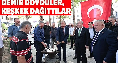 Demir dövdüler, keşkek dağıttılar