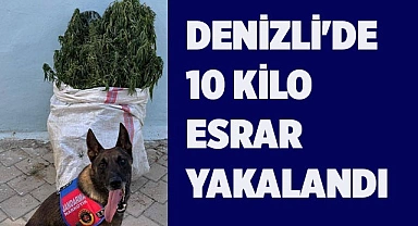 Denizli'de 10 kilo esrar yakalandı