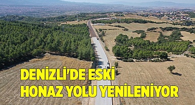 Denizli'de eski Honaz yolu yenileniyor