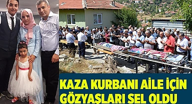 Denizli’deki kazada hayatını kaybeden aile toprağa verildi