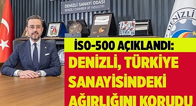 DENİZLİ, TÜRKİYE SANAYİSİNDEKİ AĞIRLIĞINI KORUDU