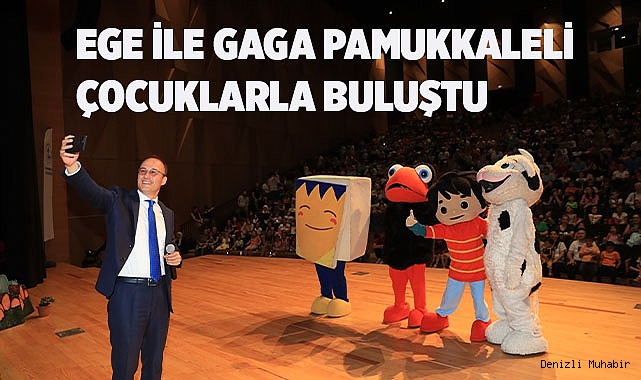 EGE İLE GAGA PAMUKKALELİ ÇOCUKLARLA BULUŞTU