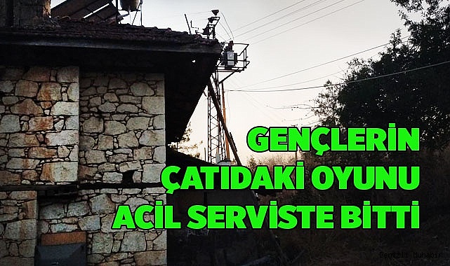 Gençlerin çatıdaki oyunu acil serviste sonlandı