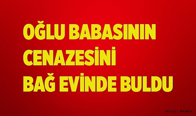Oğlu babasının cenazesini bağ evinde buldu