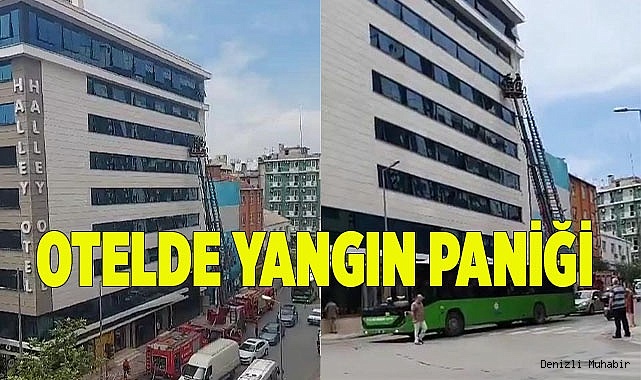 Otelde yangın paniği