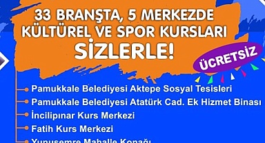 PAMUKKALE BELEDİYESİ KIŞ KURSLARINA BAŞVURULAR DEVAM EDİYOR
