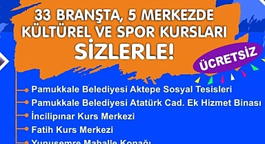 PAMUKKALE BELEDİYESİ KIŞ KURSLARINA BAŞVURULAR DEVAM EDİYOR