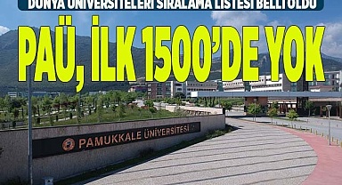PAÜ dünya üniversiteleri sıralamasında ilk 1500'de yok