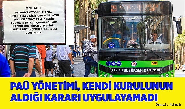 PAÜ, Trafik İdari Kurulu’nun  aldığı kararı uygulayamadı