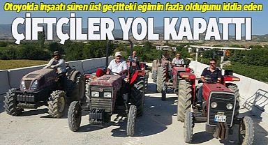 Tehlikeli geçidi kullanmak istemeyen üreticiler, yolu kapatarak tepki gösterdi