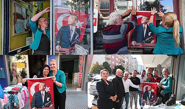 BAŞKAN DOĞAN, TÜRK BAYRAĞI DAĞITTI