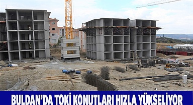 Buldan’da TOKİ konutları hızla yükseliyor