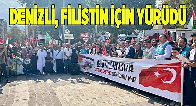 Denizlililer Filistin'e destek için yürüdü