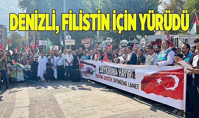 Denizlililer Filistin'e destek için yürüdü