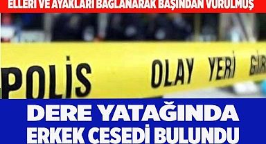 Dere yatağında silahla vurulmuş erkek cesedi bulundu