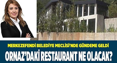 ORNAZ'DAKİ RESTAURANT NE OLACAK?