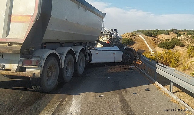 Tırla kamyon çarpıştı: 1 ölü