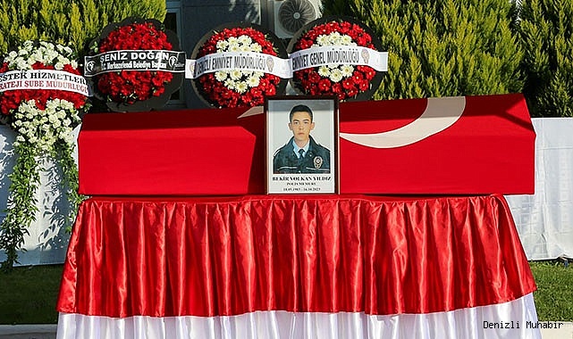 Vefat eden polis memuru için tören düzenlendi