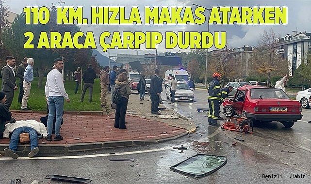 110 kilometre hızla makas atarken az daha canından oluyordu
