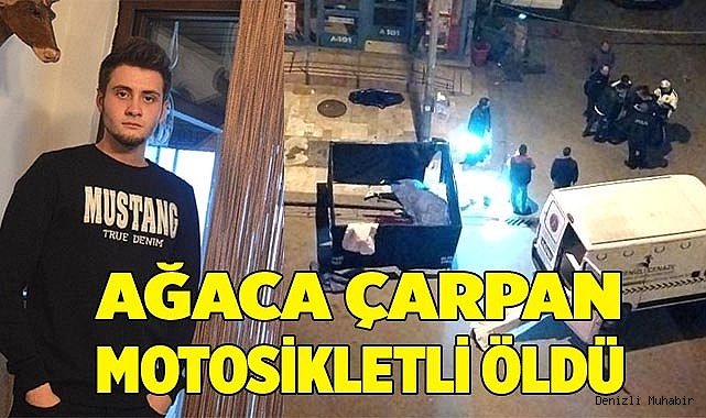 Ağaca çarpan motosikletli öldü
