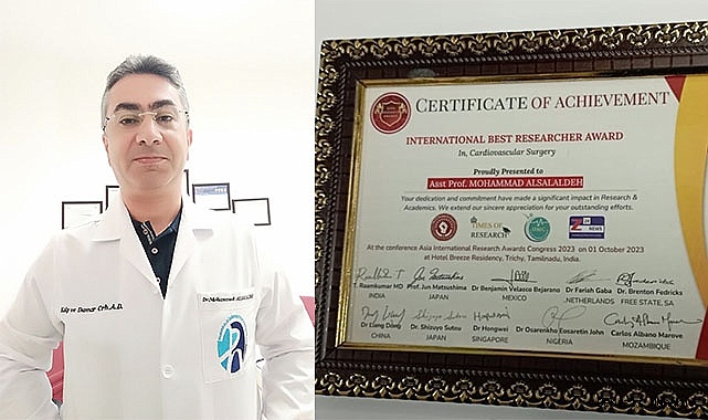Asya'nın en iyi araştırmacı ödülü PAÜ Hastanesi'ne