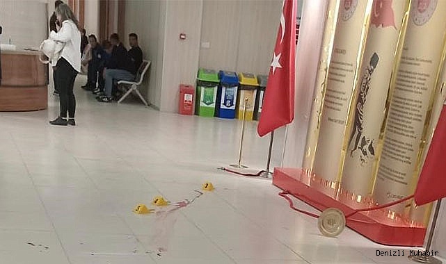 Barışmak istemeyen eşini dava öncesi adliyede bıçakladı