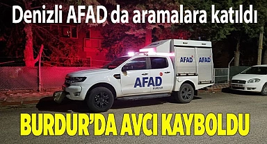 Burdur’da avcı kayboldu