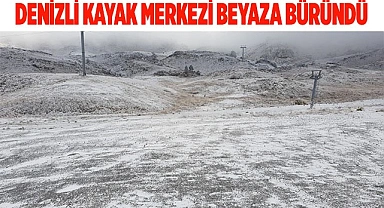 Denizli Kayak Merkezi beyaza büründü