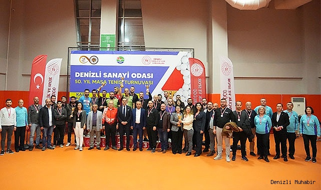 Denizli Sanayi Odası 50. Yıl Masa Tenisi Turnuvası Sona Erdi