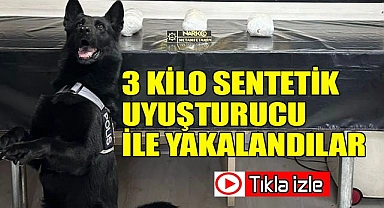 Denizli’ye 3 kilo sentetik uyuşturucu getiren şüpheliler yakalandı