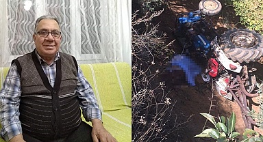 Devrilen traktörünün altında can verdi