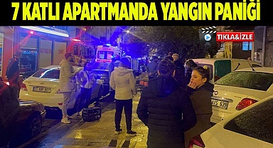 7 katlı apartmanda yangın paniği