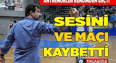 Antrenör hem sesini hem de maçı kaybetti