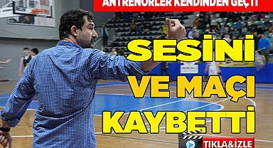 Antrenör hem sesini hem de maçı kaybetti