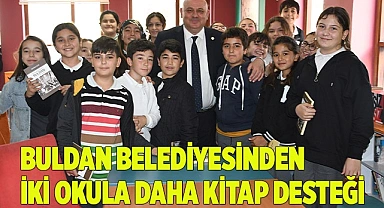 BULDAN BELEDİYESİNDEN İKİ OKULA DAHA KİTAP DESTEĞİ  