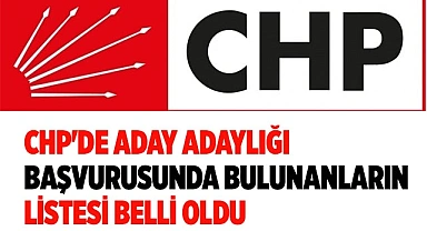 CHP'de aday adayları listesi belli oldu