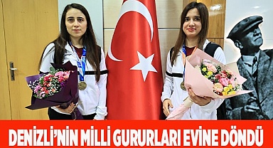 Denizli’nin milli gururları evine döndü
