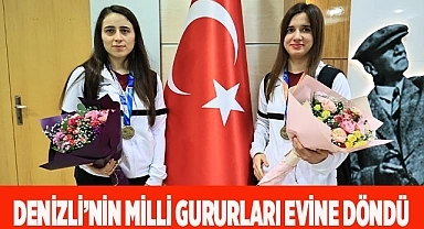 Denizli’nin milli gururları evine döndü