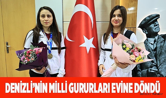 Denizli’nin milli gururları evine döndü