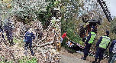 Devrilen traktörün altında kalan çiftçi hayatını kaybetti