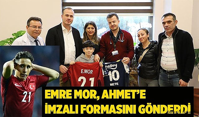 Emre Mor Milli takım formasını imzalayıp Ahmet'e gönderdi