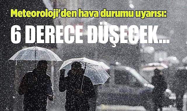 Hava sıcaklığı birden düşecek