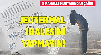 JEOTERMAL İHALESİNİ YAPMAYIN 