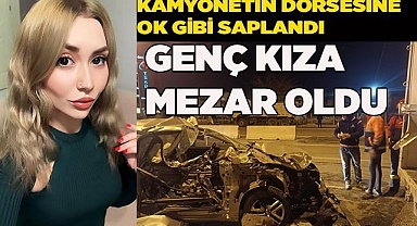 Paramparça olan otomobil, genç kıza mezar oldu