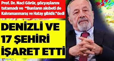 Prof. Dr. Naci Görür Deprem tehlikesi olan illeri açıkladı