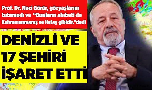 Prof. Dr. Naci Görür Deprem tehlikesi olan illeri açıkladı