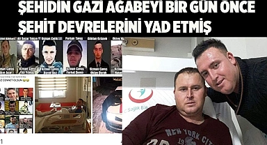 Şehidin gazi ağabeyi bir gün önce şehit devrelerini yad etmiş