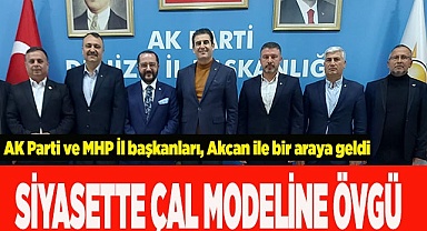 AK Parti ve MHP İl başkanları, Akcan ile bir araya geldi.